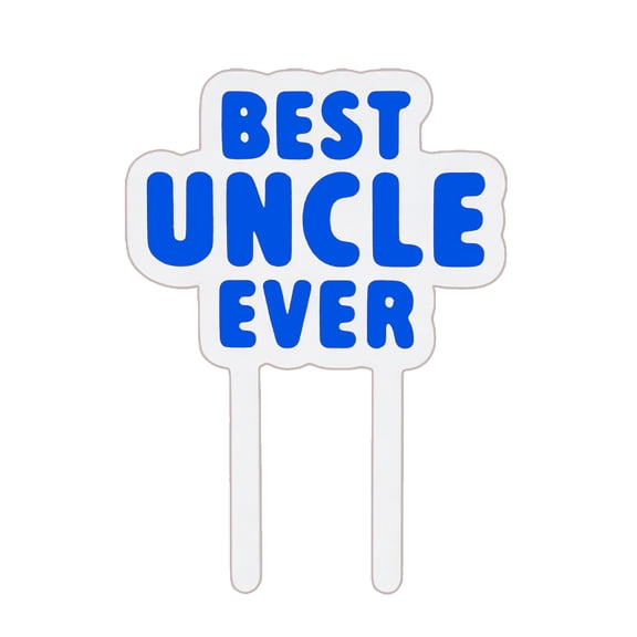 Best Uncle Ever Cake Topper, Fathers Day Cake Decoration, 4.1 Inch