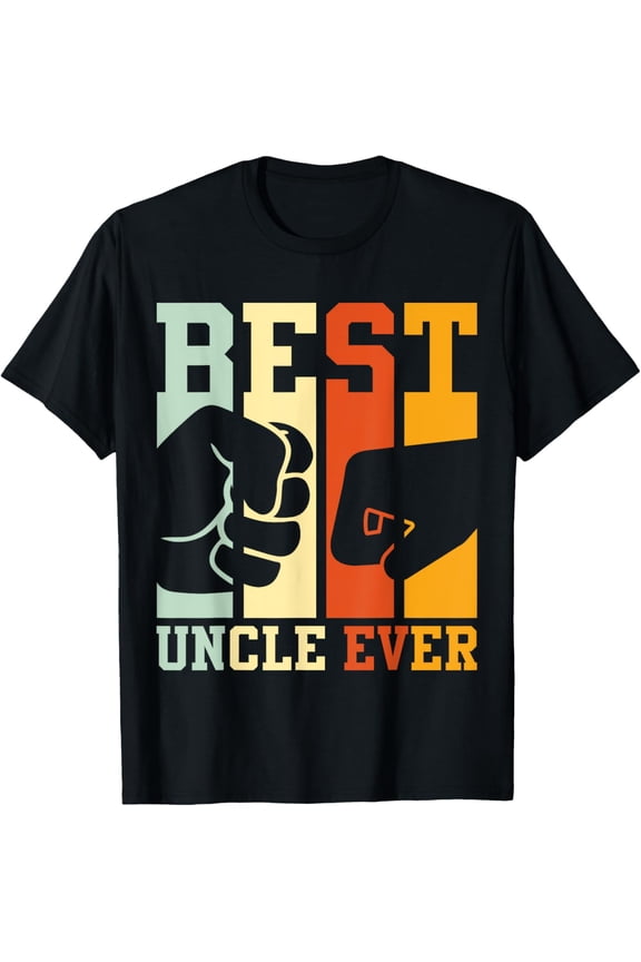 Best Uncle Ever Fist Bump Funny Uncle Nephew Niece T-Shirt
