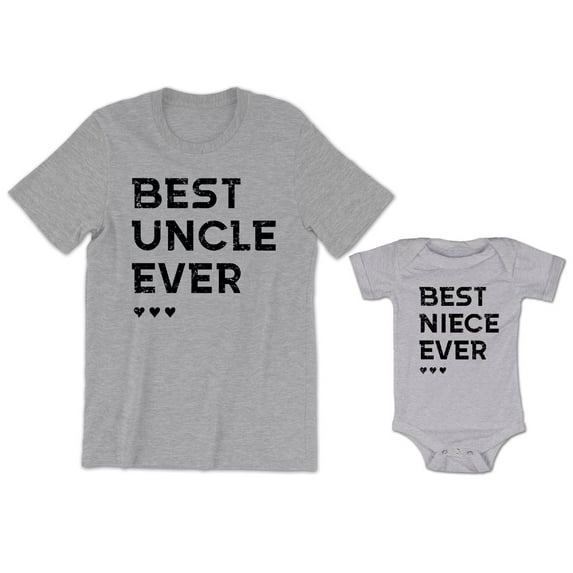 Best Uncle Ever Men's T-Shirt Matching Tee Best Niece Ever Baby Bodysuit Kids Youth Toddler Shirt