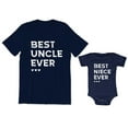 thumbnail image 1 of Best Uncle Ever Men's T-Shirt Matching Tee Best Niece Ever Baby Bodysuit Kids Youth Toddler Shirt, 1 of 3