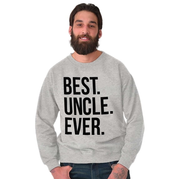 Best Uncle Ever Niece Nephew Men's Big & Tall Crewneck Sweatshirt Brisco Brands 2X