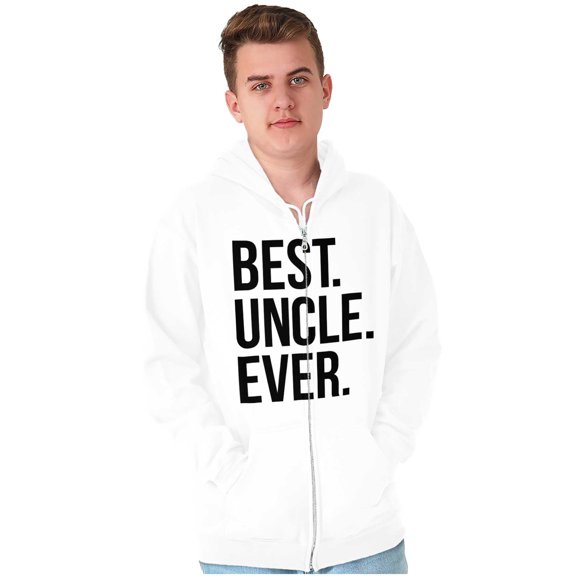 Best Uncle Ever Niece Nephew Men's Big & Tall Graphic Zip Up Hoodie Brisco Brands 5X