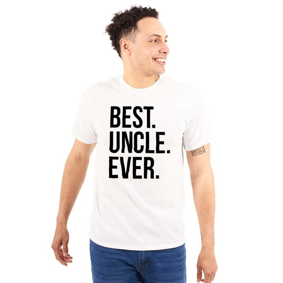 Best Uncle Ever Niece Nephew Men's Big & Tall Crewneck Graphic Tee Brisco Brands 3X