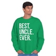 thumbnail image 1 of Best Uncle Ever Niece Nephew Men's Big & Tall Crewneck Sweatshirt Brisco Brands 4X, 1 of 5