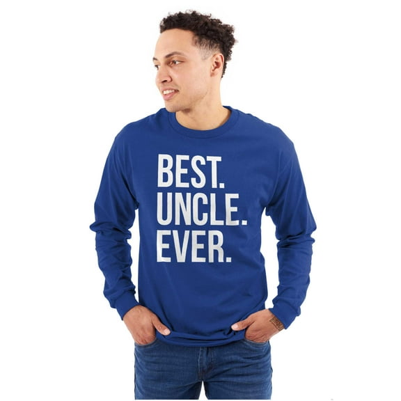 Best Uncle Ever Niece Nephew Men's Big & Tall Long Sleeve Graphic Tee Brisco Brands 2X