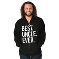 thumbnail image 1 of Best Uncle Ever Niece Nephew Zip Hoodie Sweatshirt Men Brisco Brands L, 1 of 6