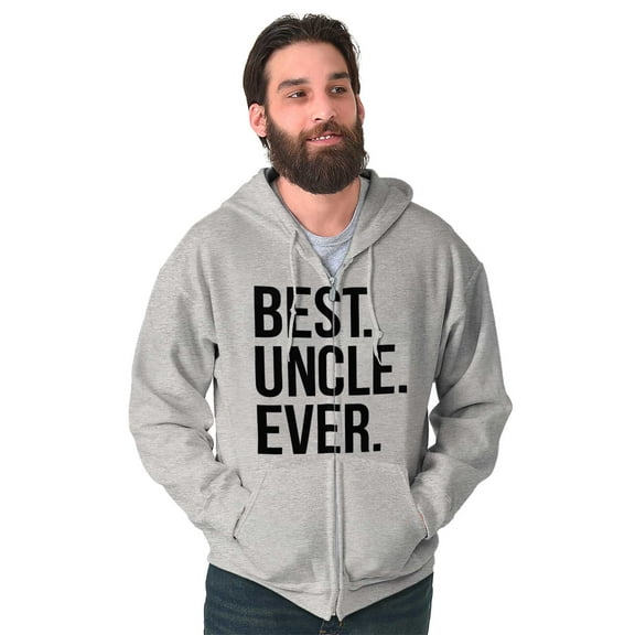 Best Uncle Ever Niece Nephew Zip Hoodie Sweatshirt Men Brisco Brands S