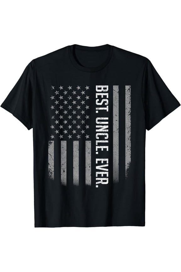 Best Uncle Ever US American Flag Shirt Gift For Father's Day T-Shirt