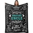 thumbnail image 1 of Best Uncle Gifts Blanket, Gifts for Uncle from Niece Nephew, Uncle Birthday Gift Ideas, Uncle Gifts from Nephew, Great Gifts for Uncle, Christmas Bday Present for Uncle Throw Blanket 60" X 50", 1 of 6