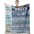 thumbnail image 1 of Best Uncle Gifts Blanket Gifts for Uncle Throw Blanket, Great Uncle Gifts from Niece Blankets Throws, Uncle Birthday Gifts from Nephew, Gift Ideas for Uncle on Christmas Father's Day, 1 of 7