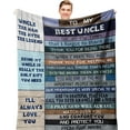 thumbnail image 1 of Best Uncle Gifts, Uncle Gifts from Niece and Nephew, Funcle Gifts, Gifts for Uncles from Nieces, Best Uncle Ever Gift for New Uncle, Uncle Birthday Gifts Throws Blankets 60x50in, 1 of 6