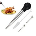 thumbnail image 1 of Best Utensils Stainless Steel Turkey Baster Commercial Grade Quality Silicone Bulb Including 2 Marinade Injector Needles And Brush For Easy Clean Up, 1 of 9