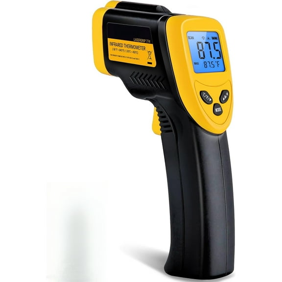 Best Value  774 Infrared Laser Temperature Gun - Yellow Non-Contact Thermometer, Essential for Cooking Griddle Oven Candy Refrigerator, Top Kitchen & Grill Accessory