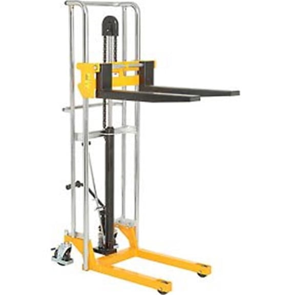 Best Value Manual Lift Stacker - Yellow - 59in.