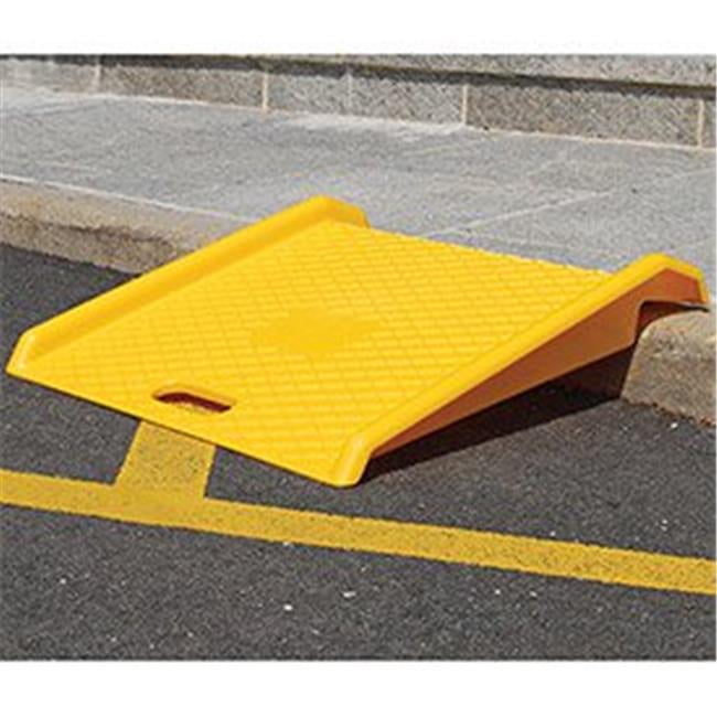Best Value Plastic Hand Truck Curb Ramp - Yellow - 27 (24in. usable) x ...
