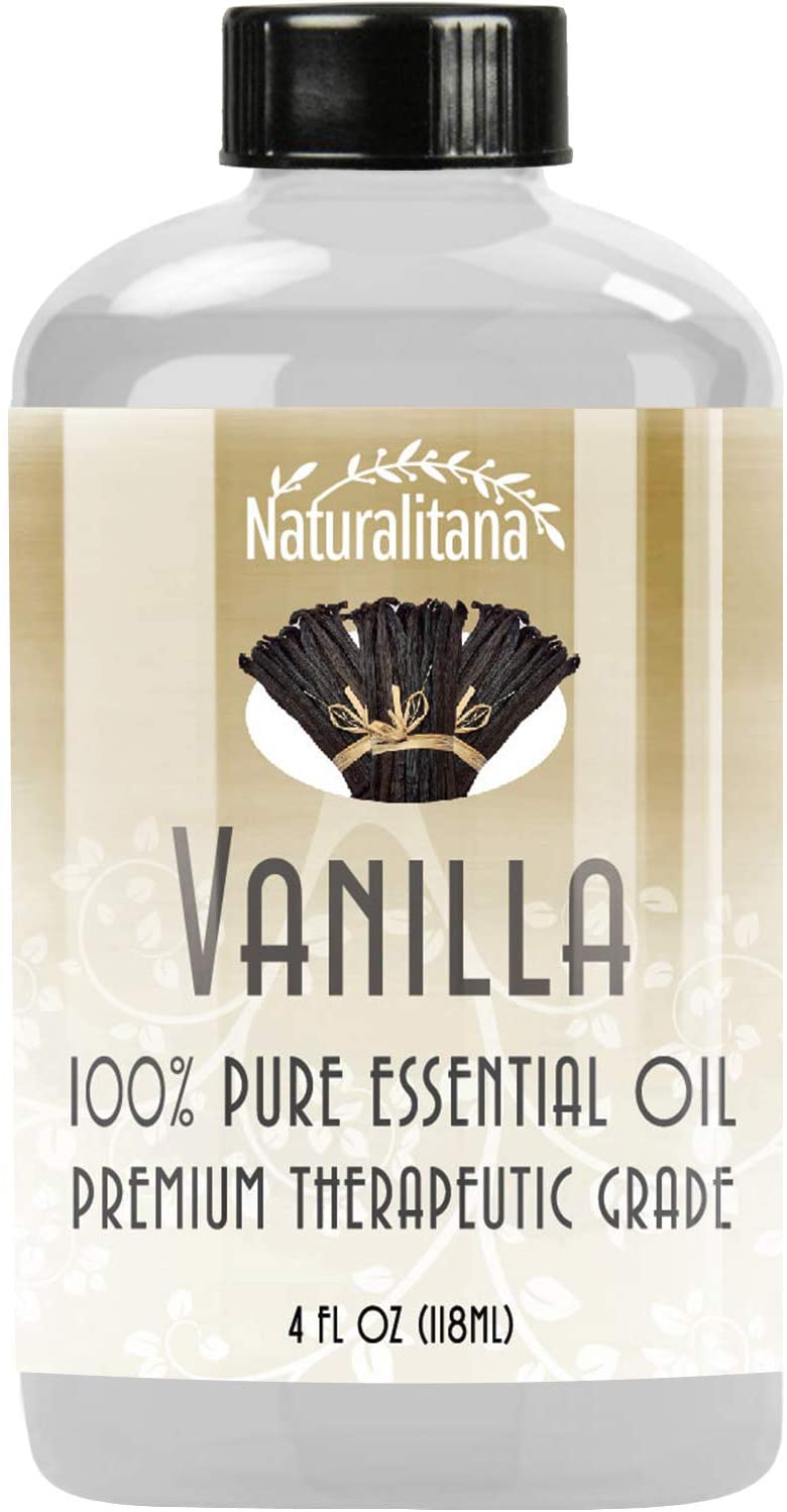 Naturalitana Best Vanilla Essential Oil (4oz Bulk Vanilla Oil) Aromatherapy Vanilla Essential Oil for Diffuser, Soap, Bath Bombs, Candles, and More!