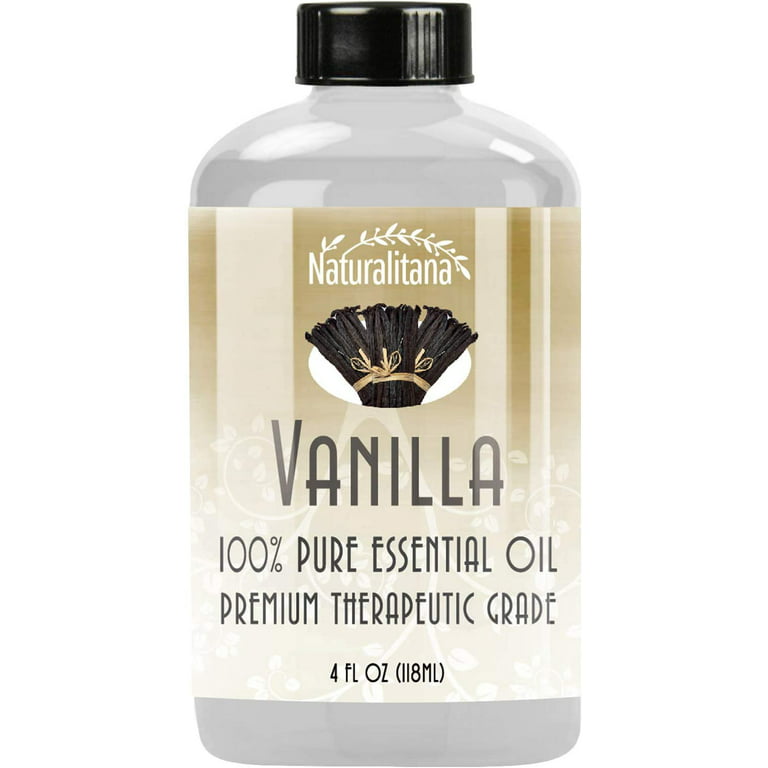 Naturalitana Best Vanilla Essential Oil (4oz Bulk Vanilla Oil) Aromatherapy Vanilla Essential Oil for Diffuser, Soap, Bath Bombs, Candles, and More!