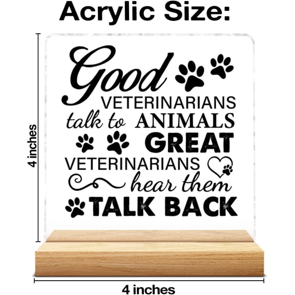Best Veterinarian Gifts for Women Men, Gifts for Veterinarians Veterinary Vet Tech Animal Doctor, Vet Veterinarian Acrylic Plaque Sign Decor