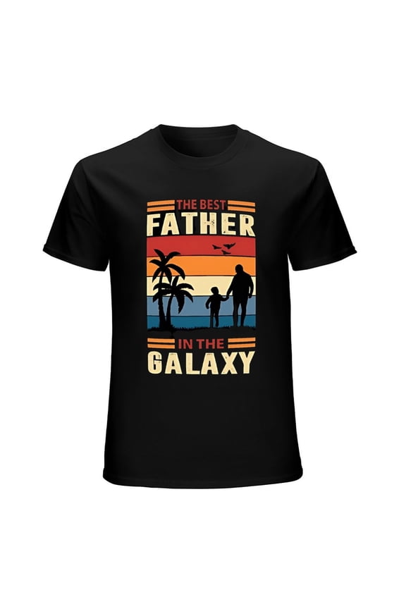Best Vintage Dad in the Galaxy T-shirt Men's Retro Father's Day Gift Tee
