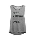 thumbnail image 1 of Best Virtual Teacher Ever Women's Fashion Sleeveless Muscle Workout Yoga Tank Top Heather Grey Grey Medium, 1 of 3