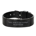 thumbnail image 1 of Best Waitress Gifts, Highly skilled and intelligent, Appreciation Birthday Black Shark Mesh Bracelet for Waitress, Men, Women, Friends, Coworkers, 1 of 4