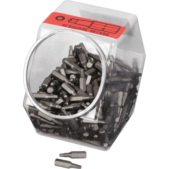 Best Way Tools #2 Square Recess Screwdriver Bit Display - Single Pack Heavy-Duty Construction, Professional Use