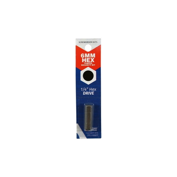 Best Way Tools 2577351 0.25 in. Dia. x 1 in. 6 mm Ball Hex Tamper-Proof Security Bit