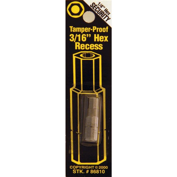 Best Way Tools 86810 3/16" Hex Security Bit