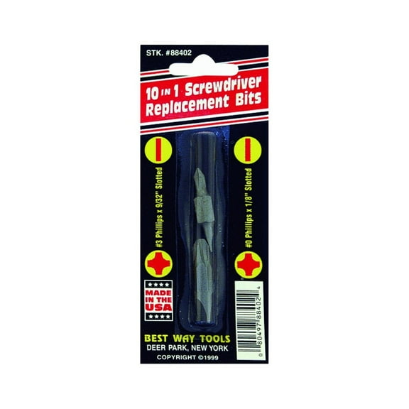 Best Way Tools Phillips 10-in-1 Replacement Double End Screwdriver Bit B88402