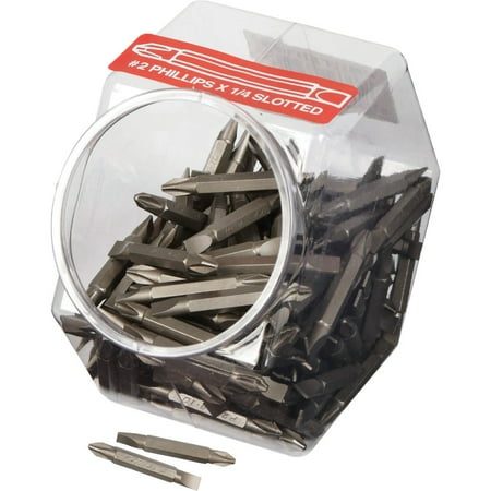 Mayhew Best Way Tools Phillips #2 x 1/4 In. Slotted 2 In. Screwdriver Bit Display — Heavy-Duty Construction, Professional Use