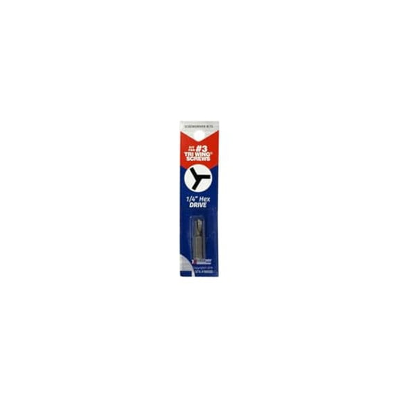 Best Way Tri-Wing 1/4" Hex Insert #3 Security Bit