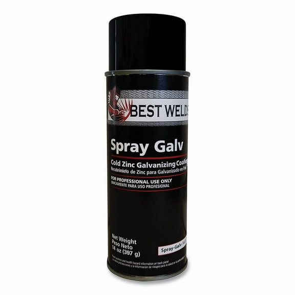 Best Welds Cold Zinc Galvanizing Primer, Qty 12, 14 oz Aerosol Can, Gray