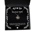 thumbnail image 1 of Best Wife Gifts, I miss you more than I miss the feeling of a warm shower on a cold, Birthday Crown Pendant Necklace For Wife, Gift ideas, Unique gift ideas, Thoughtful gift ideas, Inexpensive gift, 1 of 5