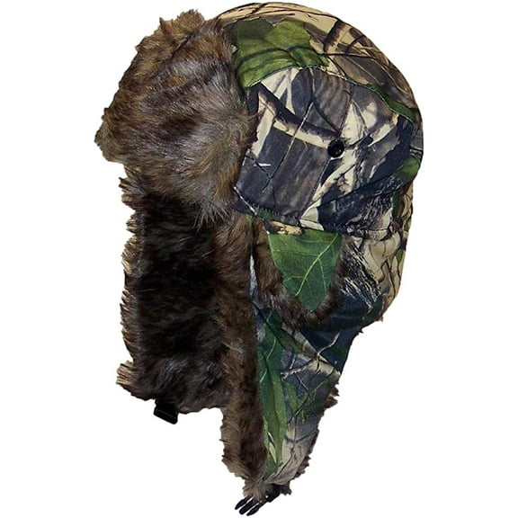 Best Winter Hats Adult Tree Camouflage Russian/Hunters W/Soft Faux Fur Winter Cap(One Size) Fall 1