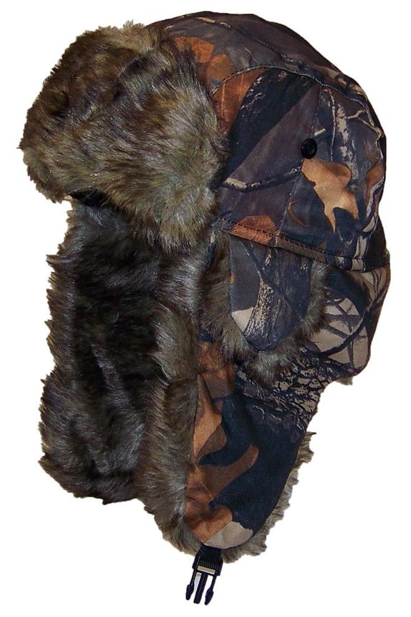 Adult Tree Camouflage Russian/Hunters W/Soft Faux Fur Winter Hat (One Size) - Maple