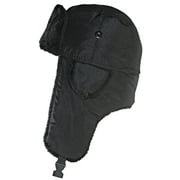 Best Winter Hats Big Kids Nylon Russian/Aviator Winter Hat (One Size) - Black