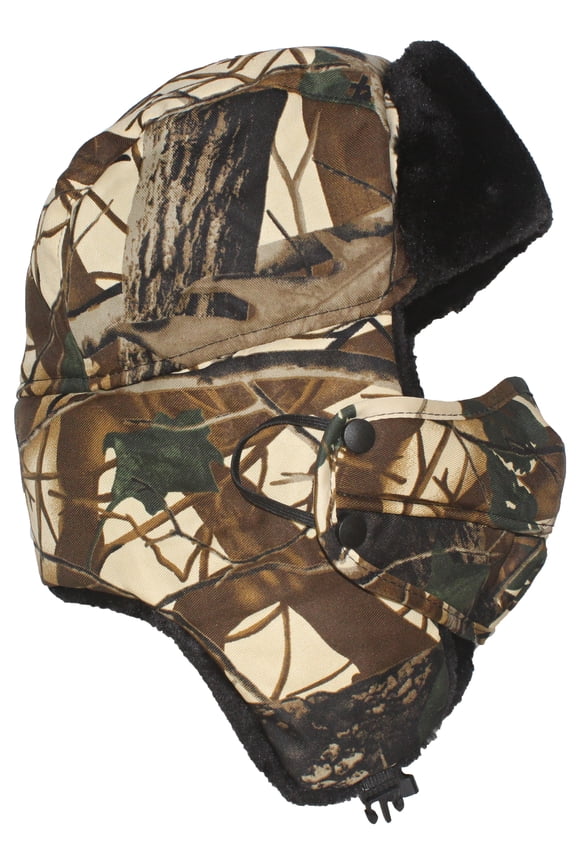 Hardwoods Camo Adult Unisex Russian Trapper W/Face Mask - Fall