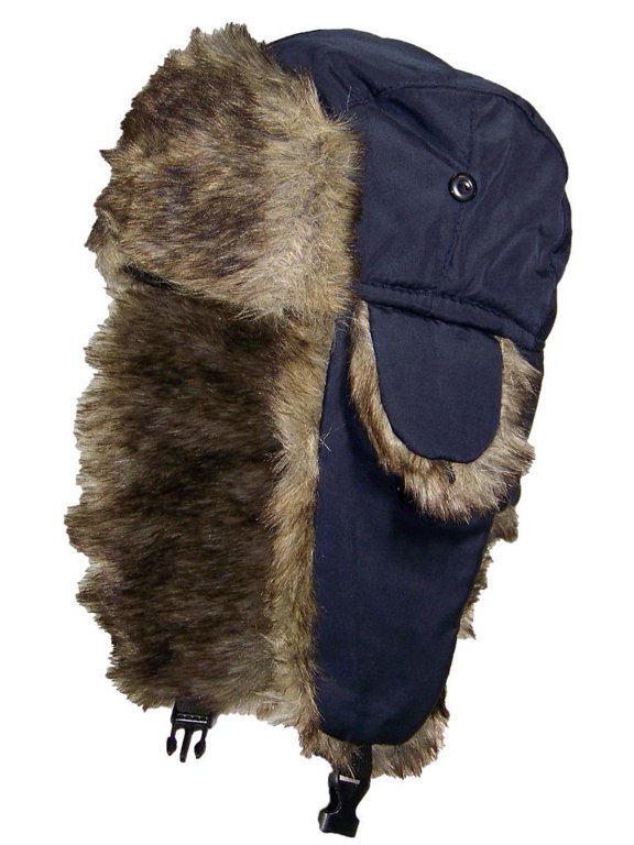 Toddler Soft Nylon Russian/Aviator Winter Cap (One Size) - Navy