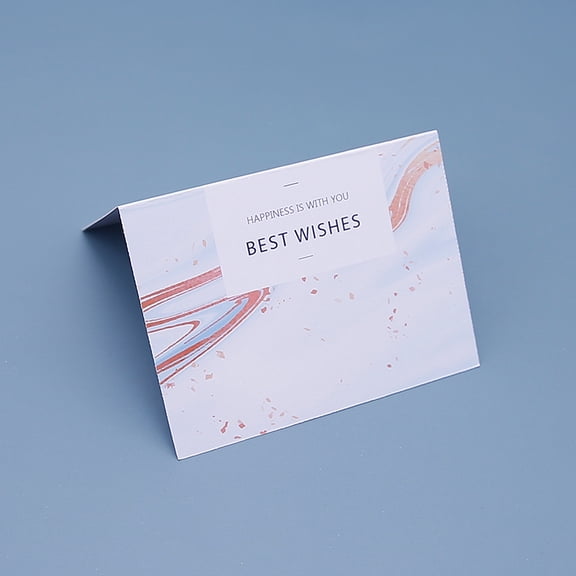 Best Wishes Card with Elegant Marble Design  Happiness Is With You  Perfect for Any Occasion  Blank Inside with Envelope Included