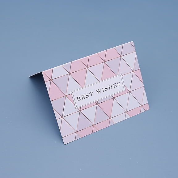 Best Wishes Greeting Card – Elegant Geometric Design, Perfect for Birthdays, Celebrations, or Just Because – Blank Inside with Envelope Included