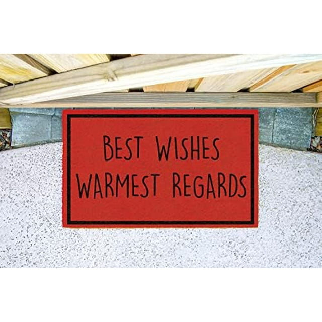 Best Wishes Warmest Regards Doormat Indoor Entrance Doormat for