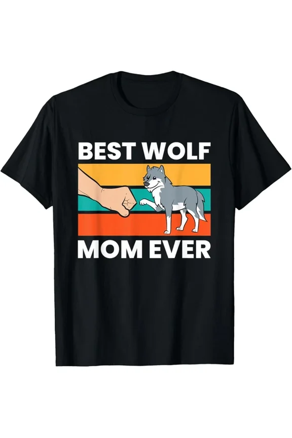Best Wolf Mom Ever Cute Wolf Mom T-Shirt Unisex S-5XL Hot Trending Shirt, Vintage Birthday Gift