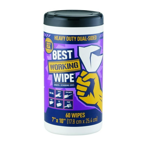 Best Working Wipes Cleaning Wipes, Multi-Purpose, Dual-Sided, 60ct