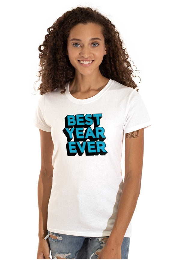 Best Year Ever Graduation Proud Grad Womens Slim Fit Graphic Tee Brisco Brands L