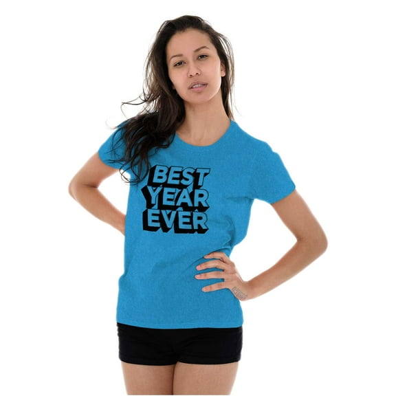 Best Year Ever Graduation Proud Grad Womens Slim Fit Graphic Tee Brisco Brands X