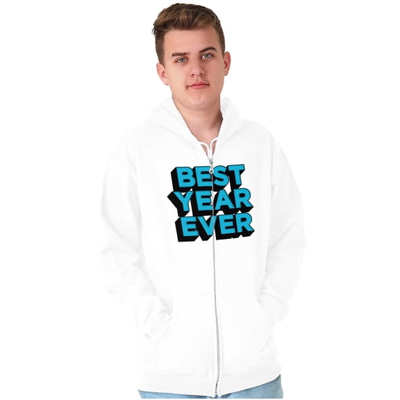 Best Year Ever Graduation Proud Grad Zip Up Hoodie Men's Women's Brisco Brands S