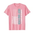 thumbnail image 1 of Best dad ever with US american flag Father's day Short Sleeve T-Shirt Gift Dad Daddy Papa Fathers Day, 1 of 4