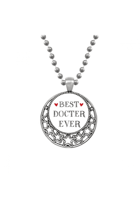 Best doctor ever Quote Profession Necklaces Pendant Retro Moon Stars Jewelry