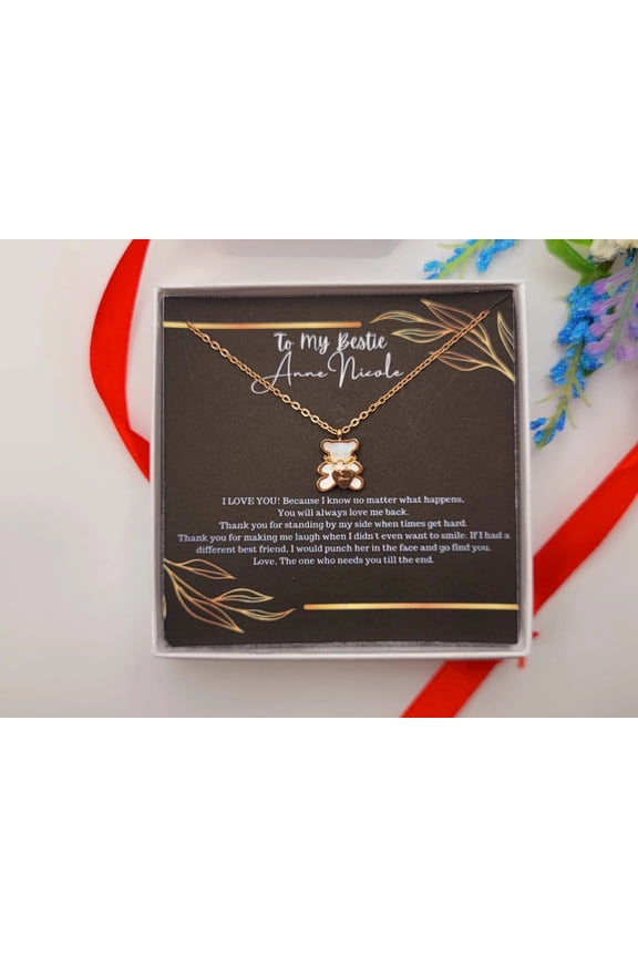 Best friend gift, best friend necklace, best friend distance gifts, best friend birthday gift