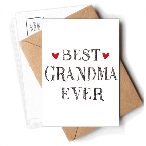 Best grandma ever Quote Relatives Postcards Envelopes Blank Note Cards Mailing